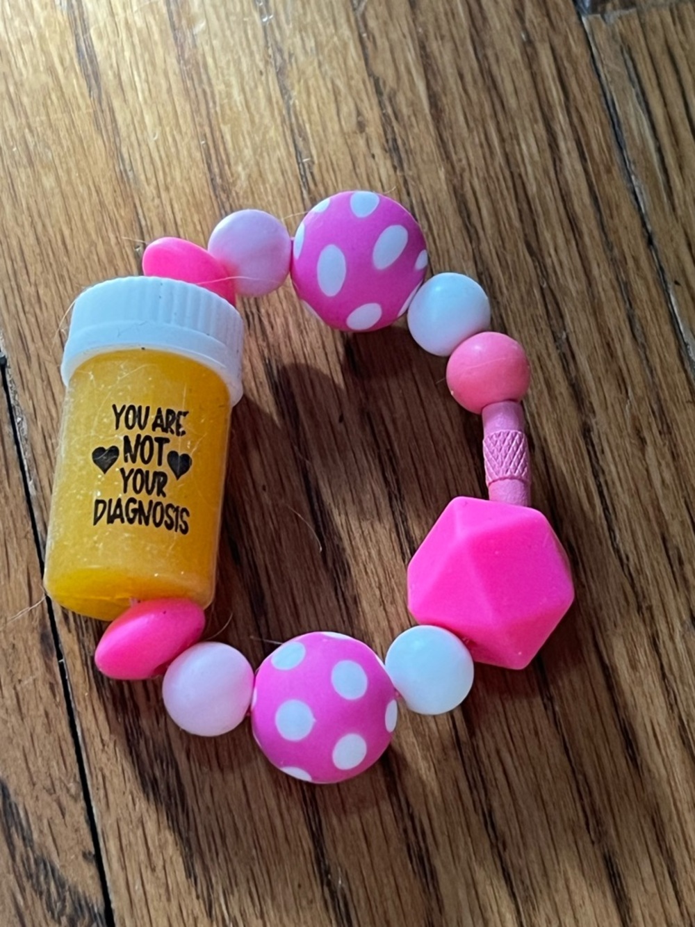 New Diagnosis medical themed Beaded Tumbler purple Stanley cup charm Bracelet